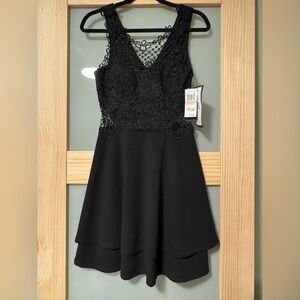 Lace Fit Flare Mini Dress Homecoming Prom Party A Line NWT Size 7